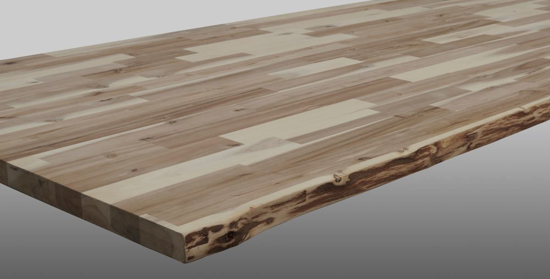 Picture of Acacia Worktop Unfinished with Live Edge